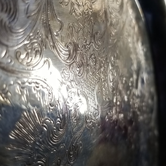 Antique PEWTER Serving Decor/ Platter - Picture 3 of 5